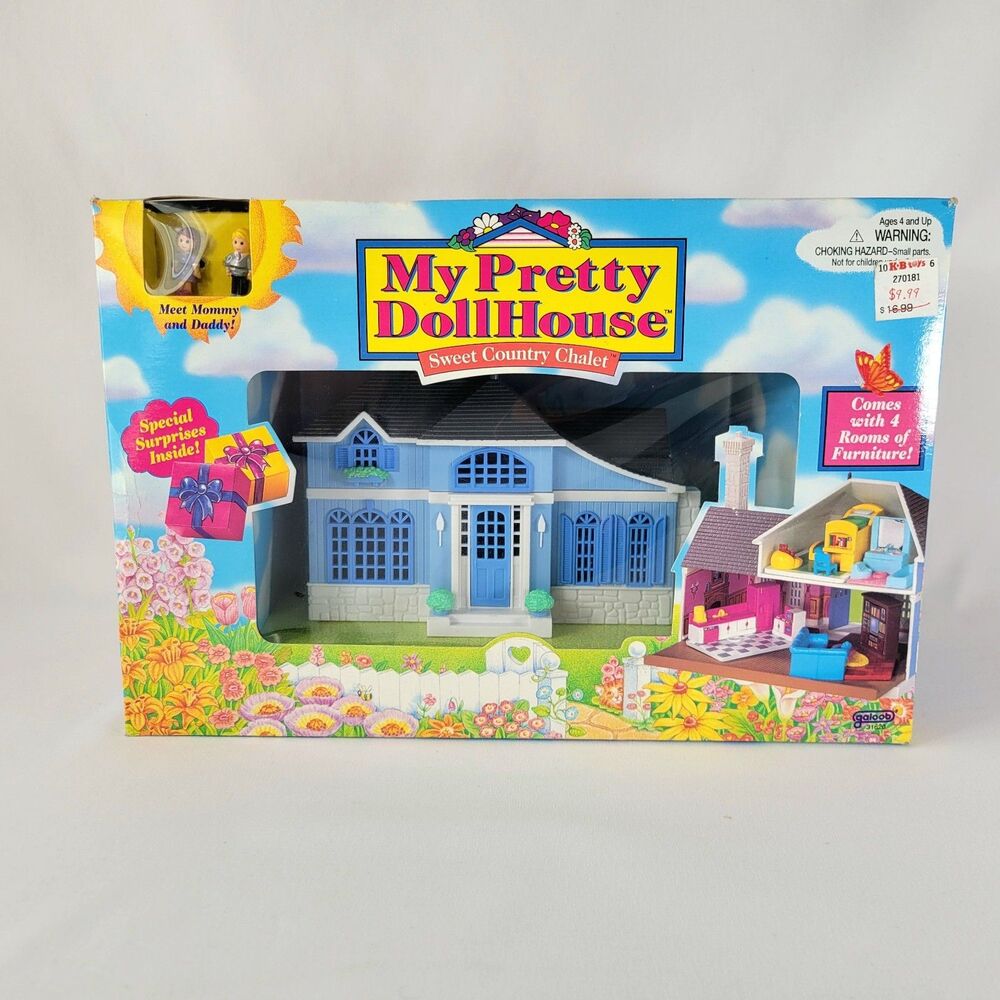 Galoob My Pretty Dollhouse Sweet Country Chalet Mansion VTG 1995 New Open Box